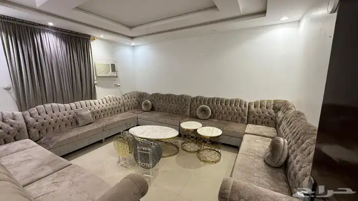 كنب جديد متكامل بملحقاته ستاره وطاولات رخاميه وطاولات خدمه 3