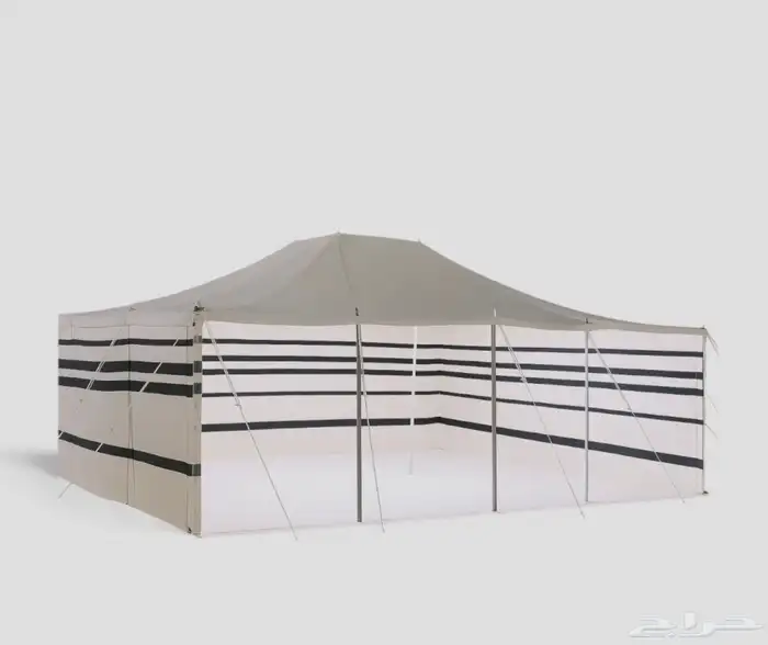 بيت شعر ابيض مربع جديد لم يستخدم مخيوط عليه بي بي سي 1