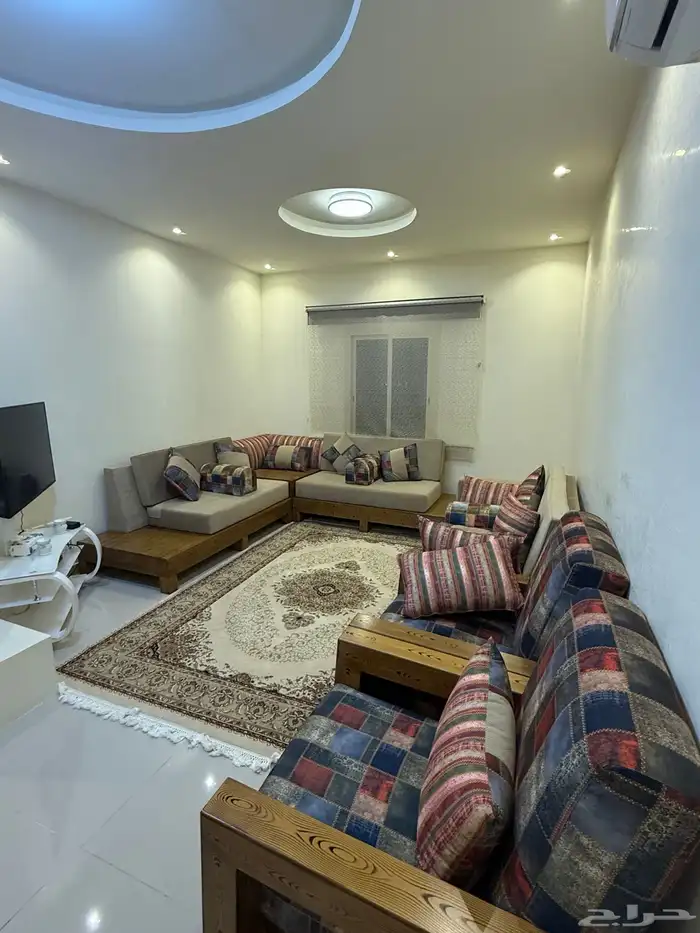 شقة مفروشة لإيجار الشهري غرفتين وصالة حي النزهة اول ساكن 0