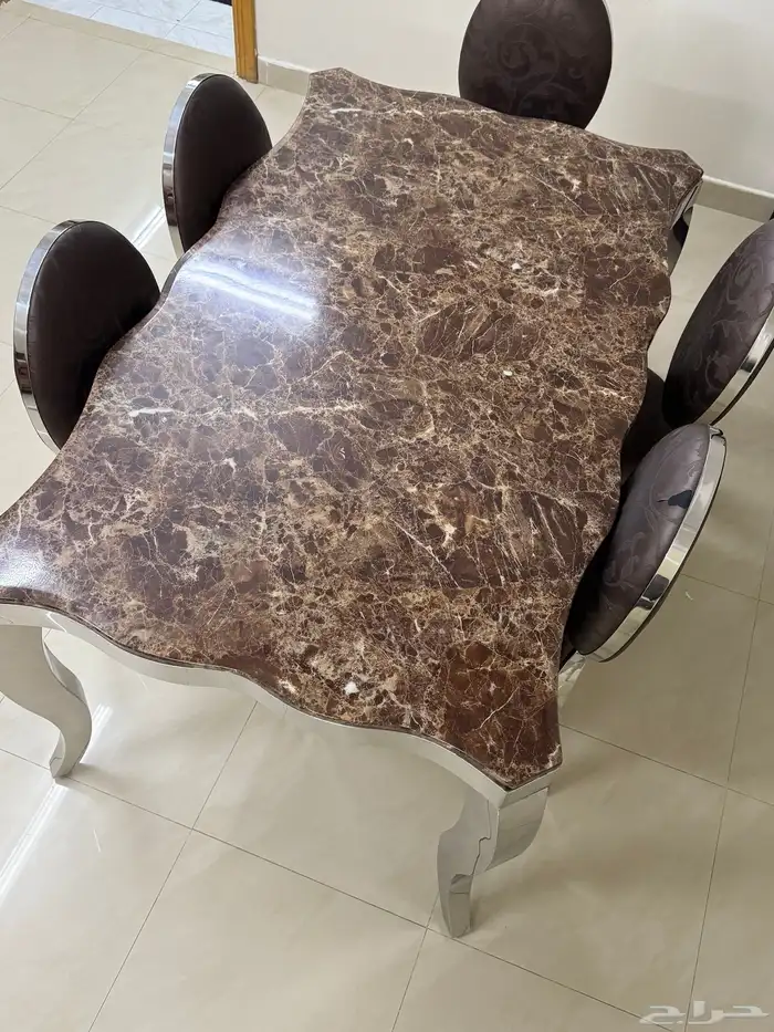 طاولة طعام رخام طبيعي 100 2