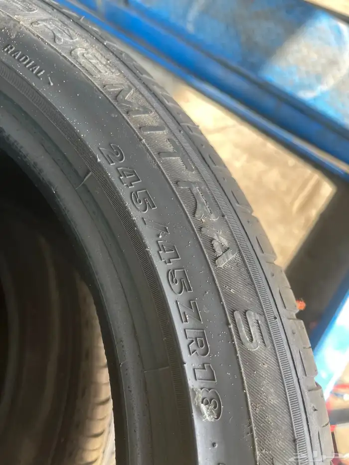 طقم كفرات 245 45 18 نضيفه استخدام خفيف 4