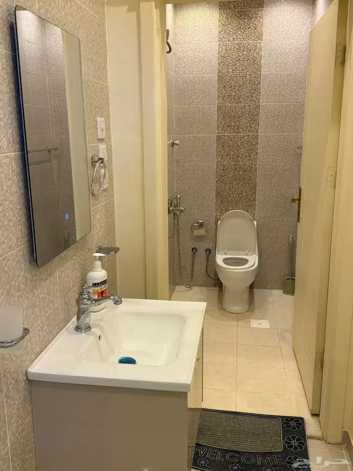 شقة مفروشة لإيجار الشهري غرفتين وصالة حي النزهة اول ساكن 5