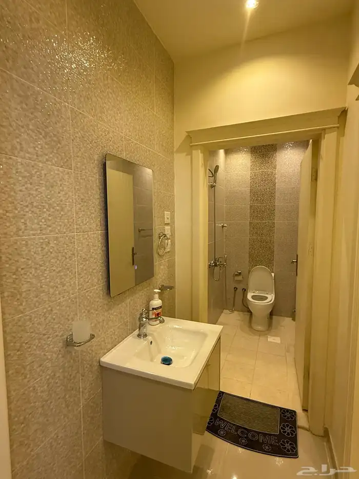 شقة مفروشة لإيجار الشهري غرفتين وصالة حي النزهة اول ساكن 8