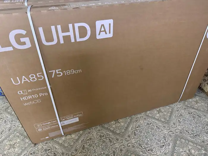 شاشه ال جي 75 بوصه 4K موديل 2025 بكرتونها لم تفتح 0