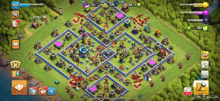 حساب كلاش اوف كلانس تاون 12 ماكس ( بيعت الله يبارك له ) 0