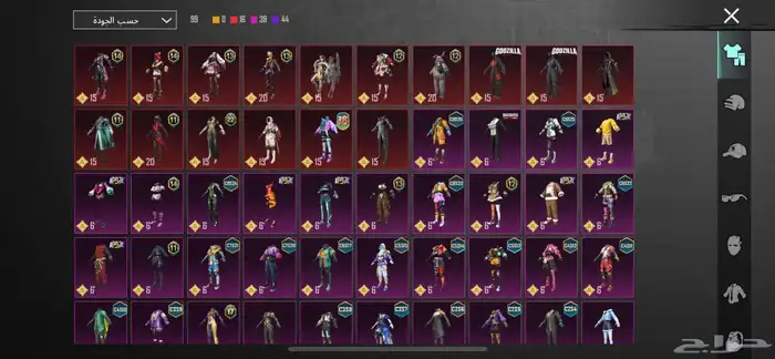 حساب ببجي 21