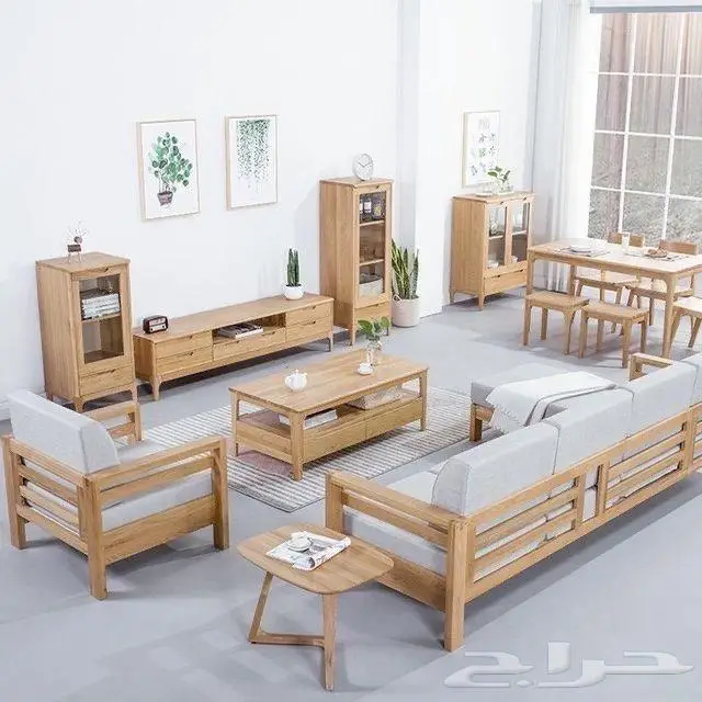 جلسات خشب طاولات وكراسي 4