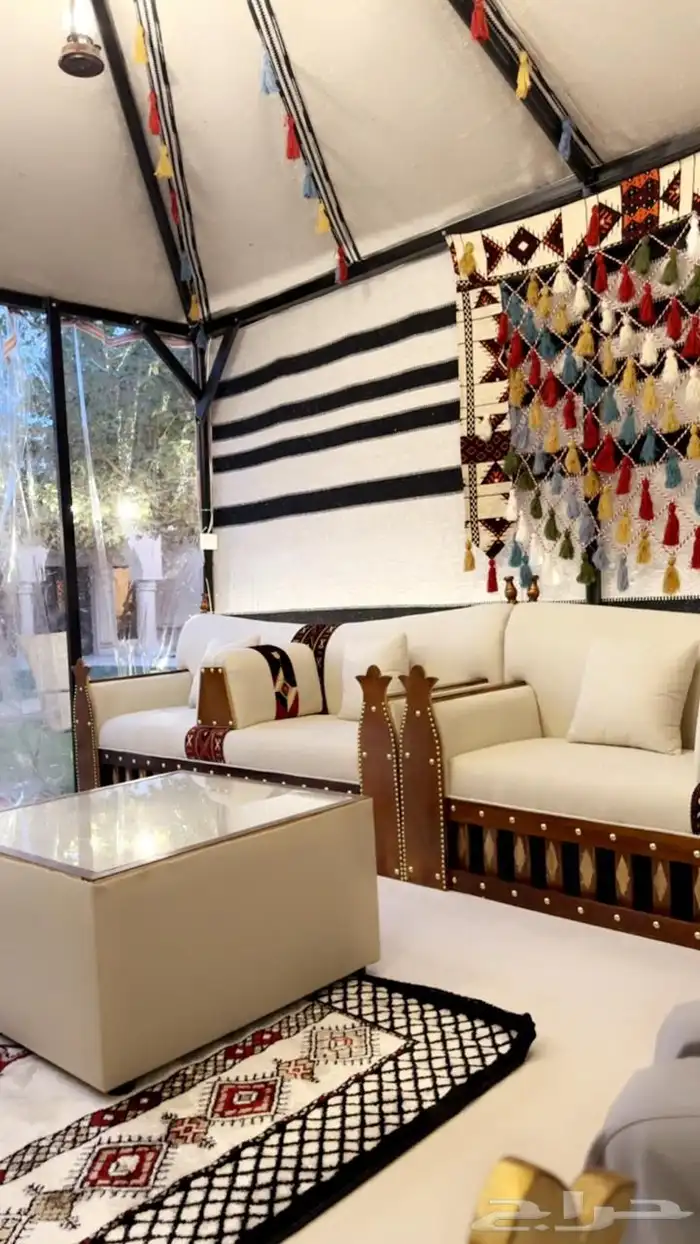 بيوت شعر جديدة ابيض واسود جميع المقاسات وخيم 77