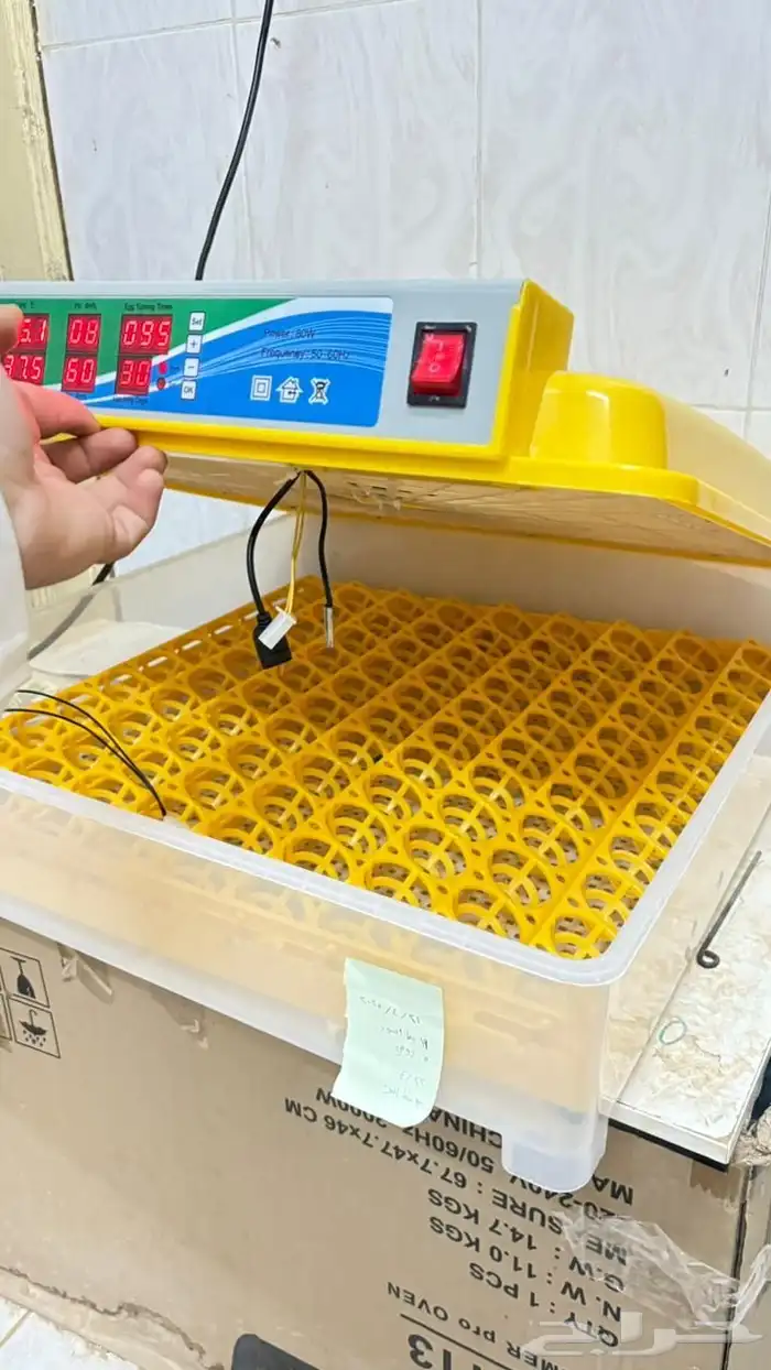 فقاسه للبيع 98 بيضه شرط نضافه ولها سنه معي واستعمال بسيط 0