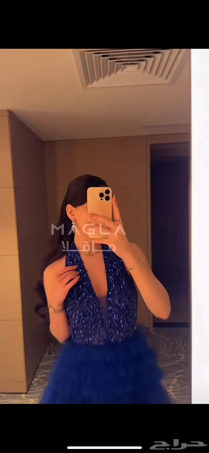 فستان مستعمل مره وحده جديد متجر ماقلا مقاس S 5