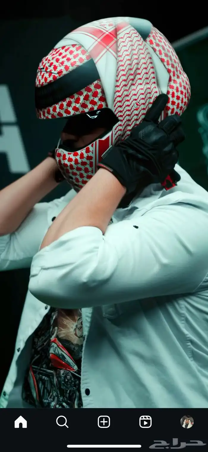 خوذة شماغ مرسومه باليد بدقه عاليه 5