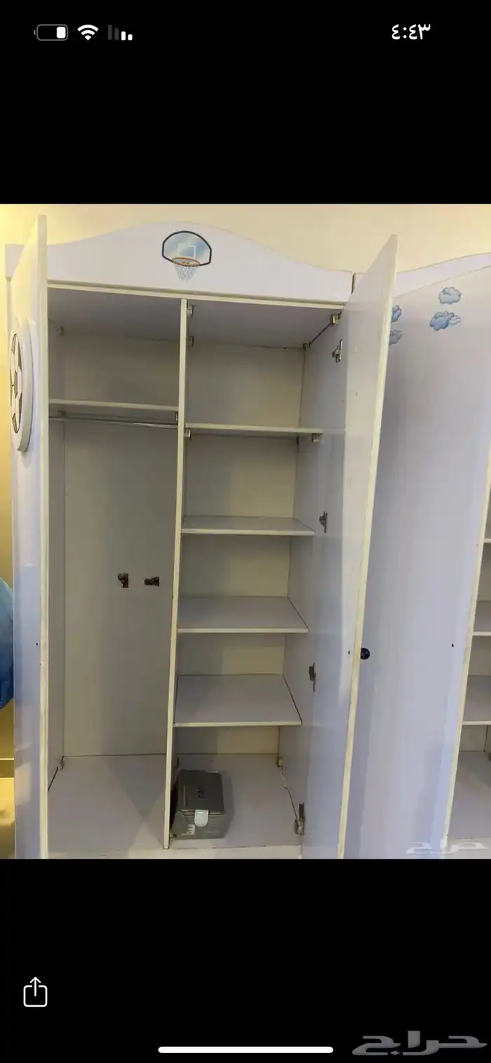 غرفه دولابين وسريرن وتسريحه وكموديتين 5