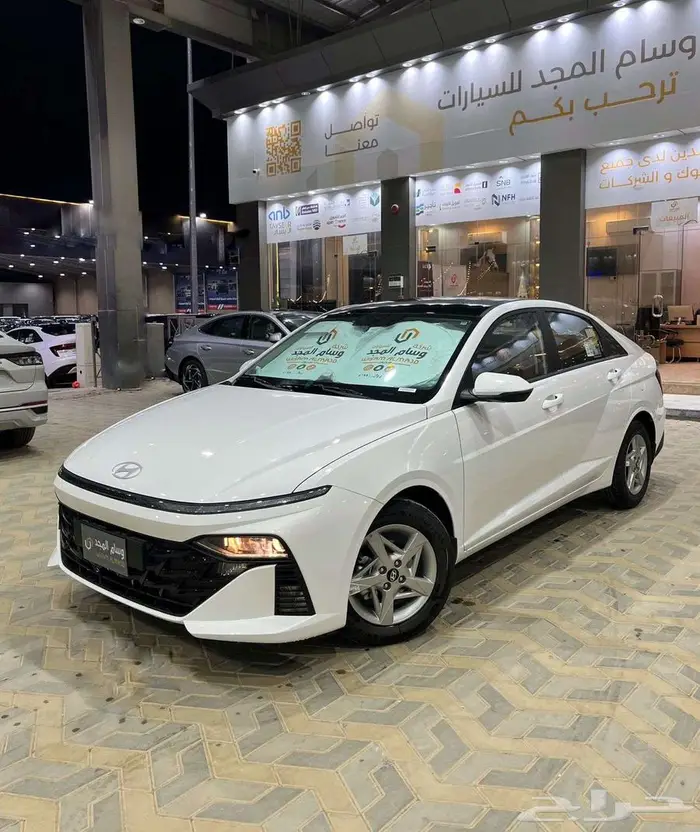 عرض هيونداي اكسنت فليت موديل 2026 ابيض سقف اسود 0