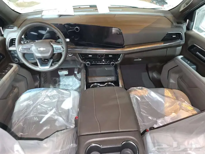 شيفورليه تاهو بدون دبل ثلاجة موديل 2025 اسود خليجي 13