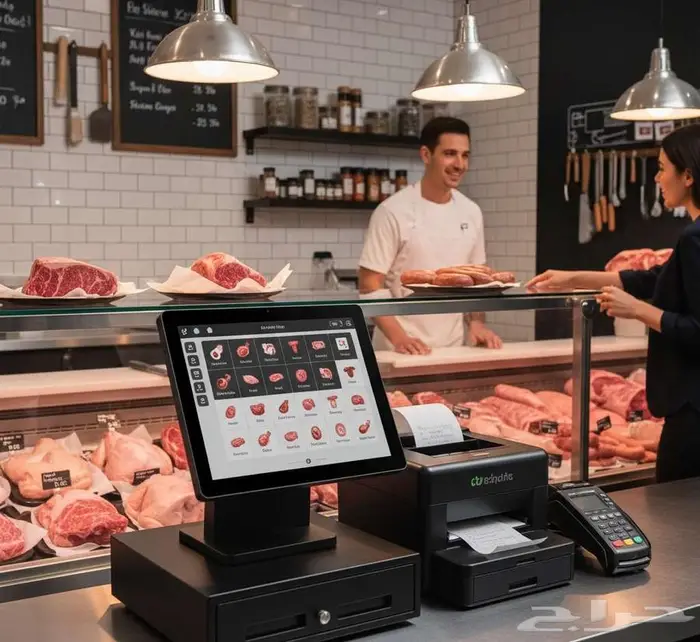 جهاز كاشير متكامل لملحمة كاشير بقالة كاشير صيدلية كاشير كوفي 0