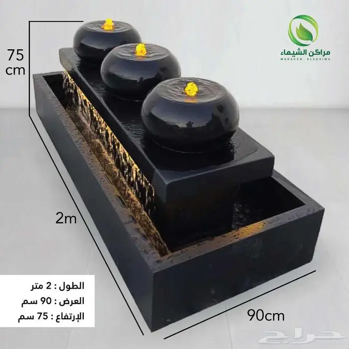 شلالات جاهزة فخمة فايبر لا تحتاج لبناء نوافير جملة الاحساء 7