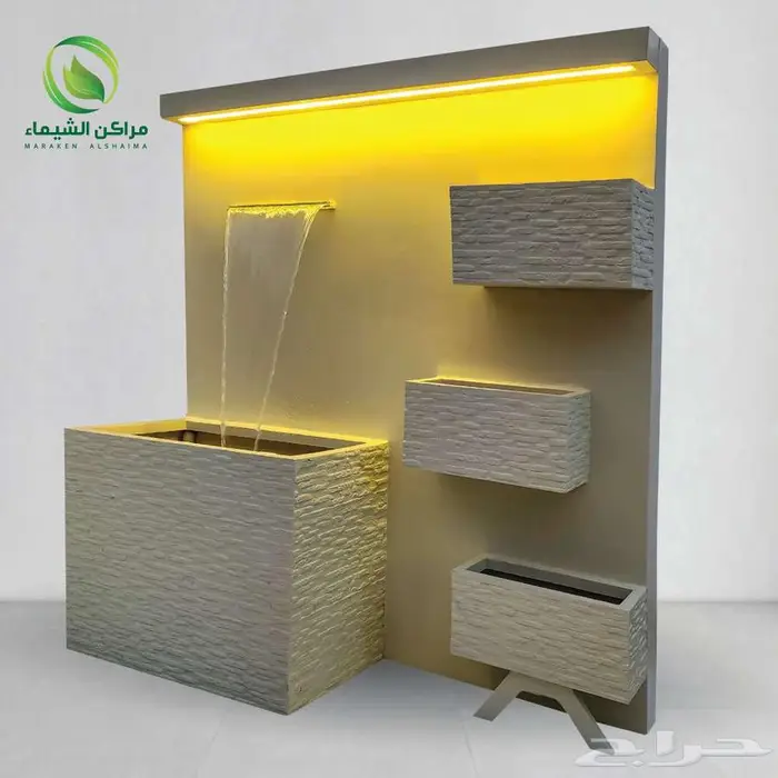 شلالات جاهزة فخمة فايبر لا تحتاج لبناء نوافير جملة الاحساء 39