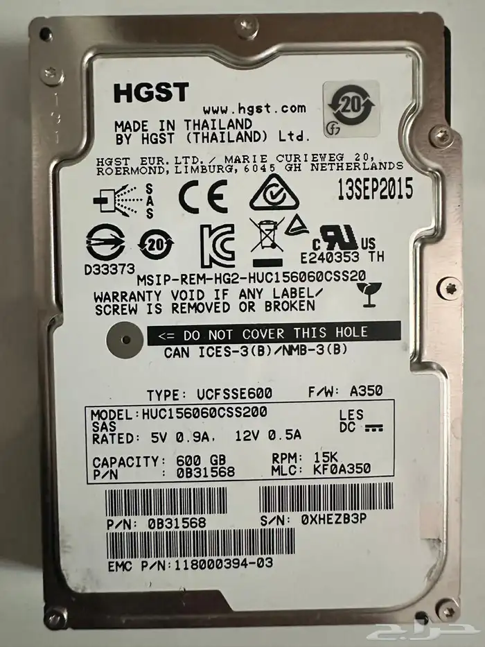 هاردات سيرفرات SAS 10 K   SAS 15 K  SAS SSD SecondHand 0