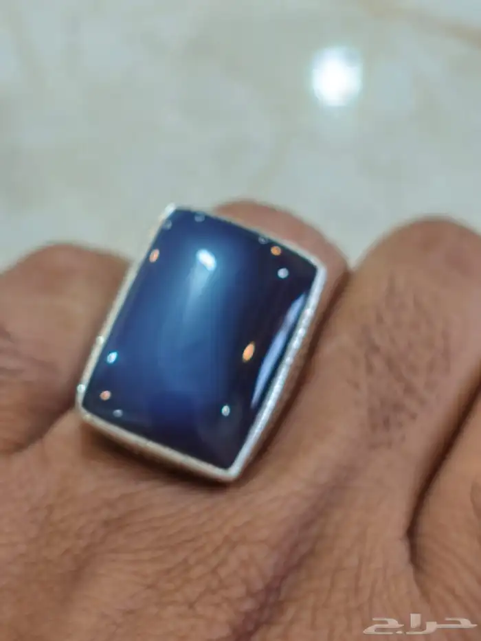 خاتم فضة بحجر العقيق اليماني حجم راهي صياغة غلام 10