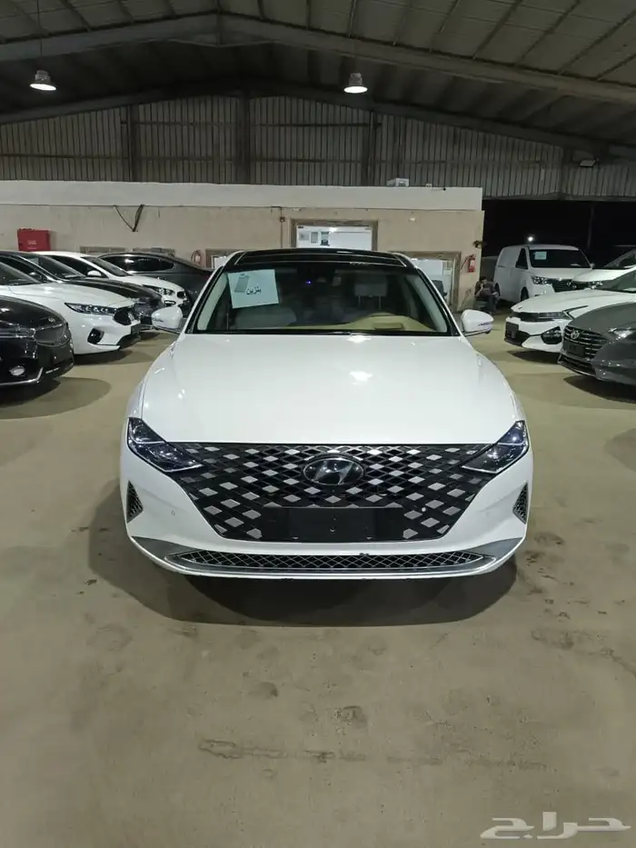 هيونداي ازيرا ابيض 2020 بنزين بطاقة جمركية وارد كوريا 2