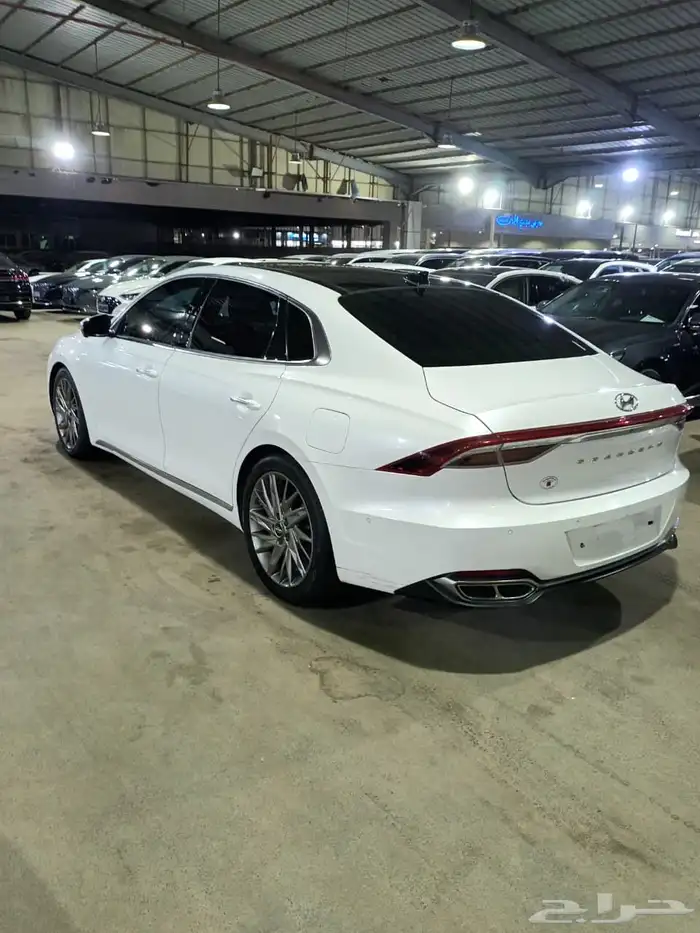 هيونداي ازيرا ابيض 2020 بنزين بطاقة جمركية وارد كوريا 4
