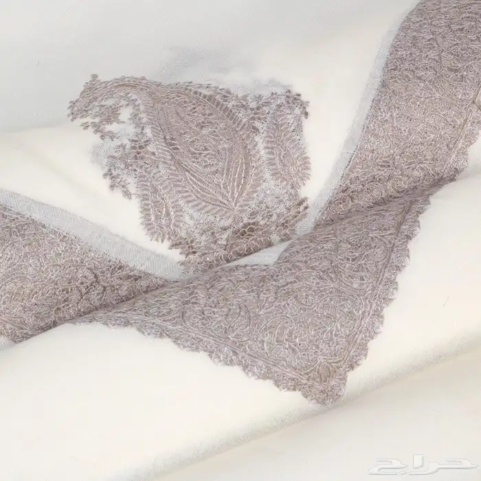 غتره شال كشميري شتوي صوف تطريز عريض 24