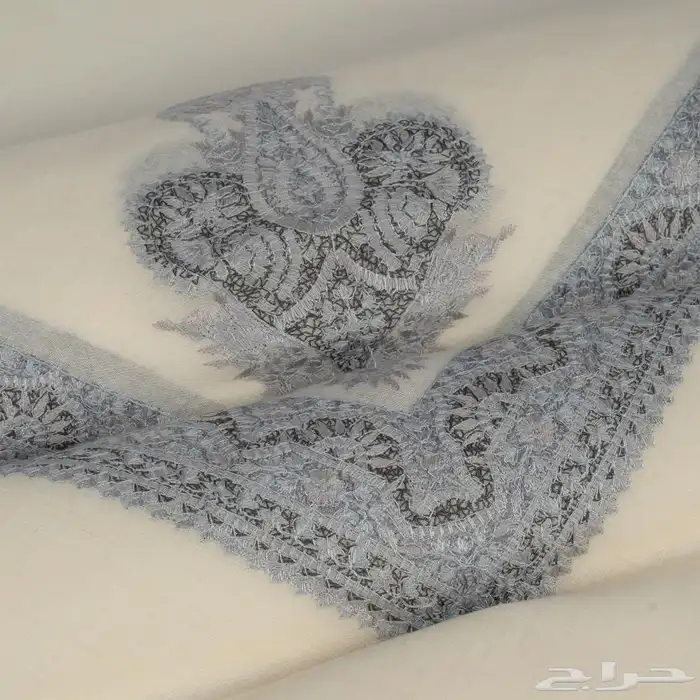 غتره شال كشميري شتوي صوف تطريز عريض 20