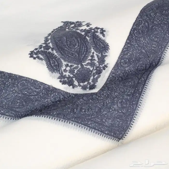 غتره شال كشميري شتوي صوف تطريز عريض 22