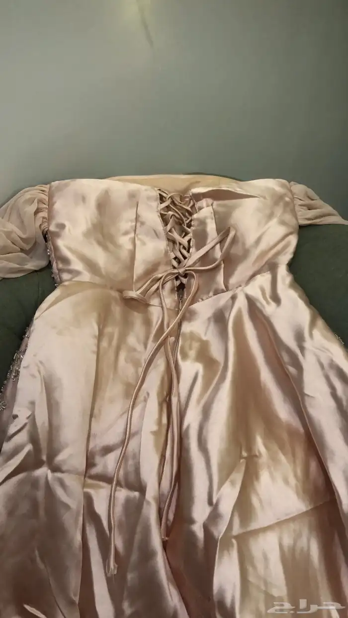 فستان زواج اخت عروس لونه بيبي بينك 1