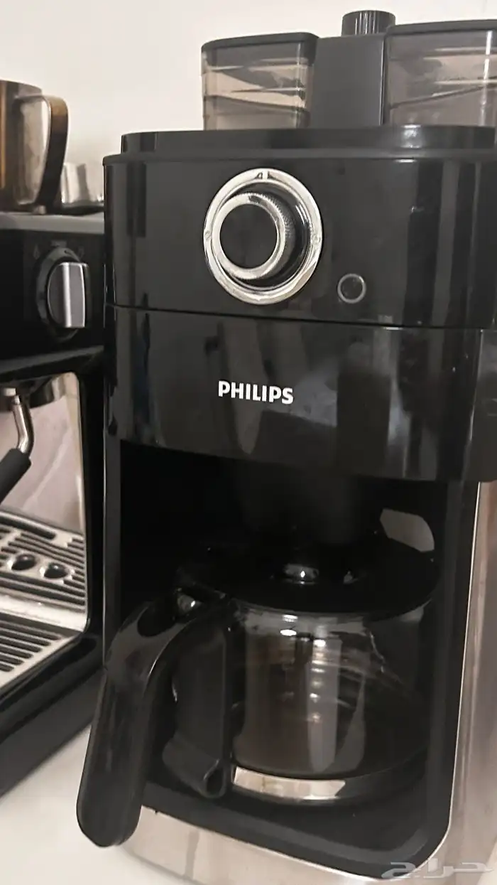 للبيع ماكينة قهوة فيلبيس grind Brew مع مطحنة مدمجة (مستعمل) 0
