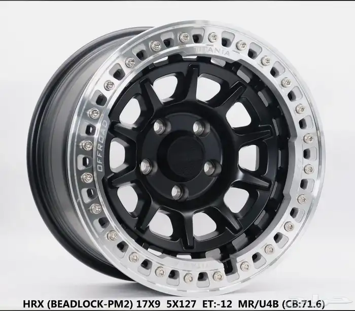 جنوط رانجلر تيتانيوم اصلي مقاس 17 6