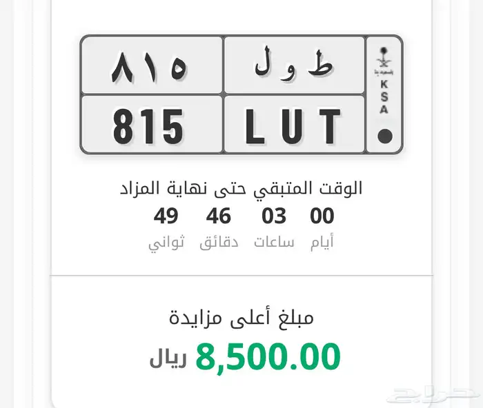 لوحه مميزه ط و ل   الطويل 1