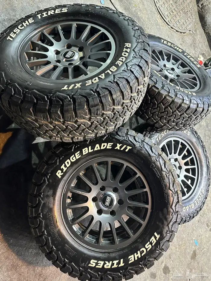 جنوط برايد 6 مسمار مع كفرات حجريه مقاس 17 5