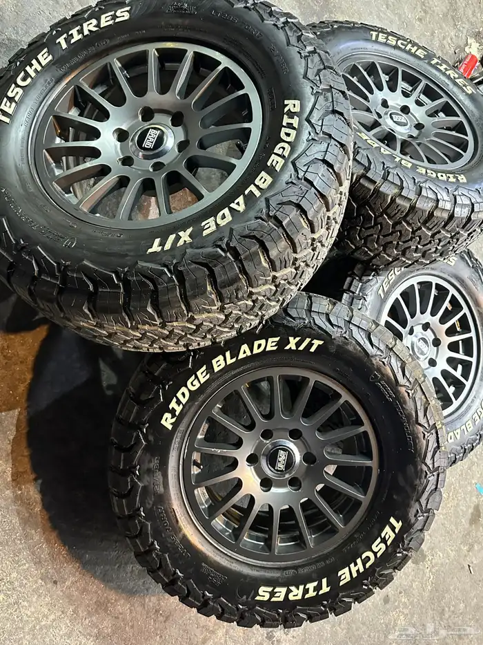 جنوط برايد 6 مسمار مع كفرات حجريه مقاس 17 0