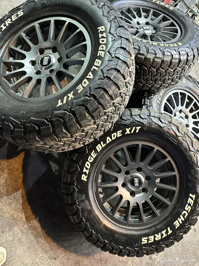 جنوط برايد 6 مسمار مع كفرات حجريه مقاس 17 13