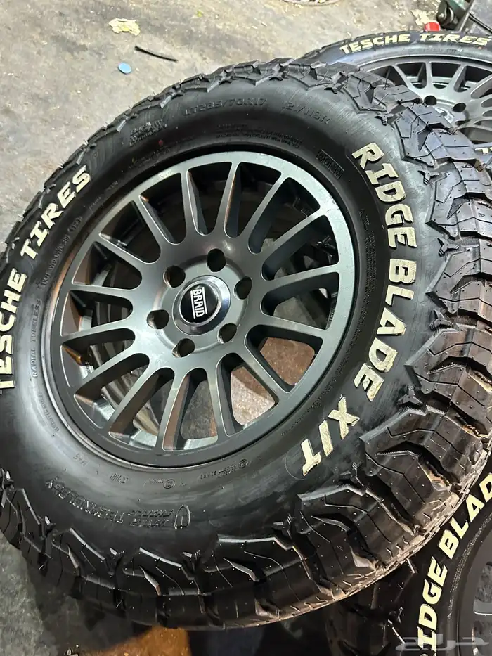 جنوط برايد 6 مسمار مع كفرات حجريه مقاس 17 4