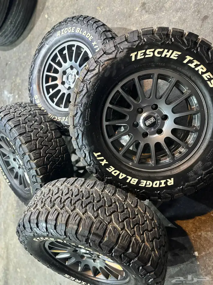 جنوط برايد 6 مسمار مع كفرات حجريه مقاس 17 10