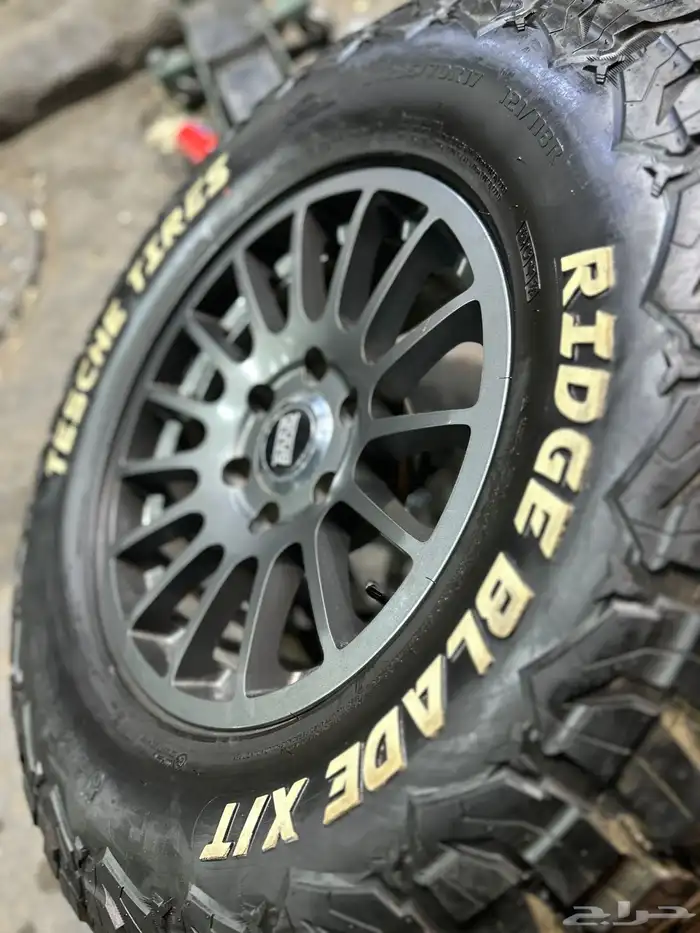 جنوط برايد 6 مسمار مع كفرات حجريه مقاس 17 12