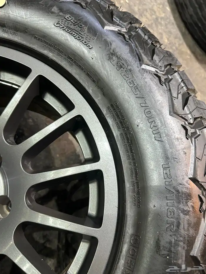 جنوط برايد 6 مسمار مع كفرات حجريه مقاس 17 16