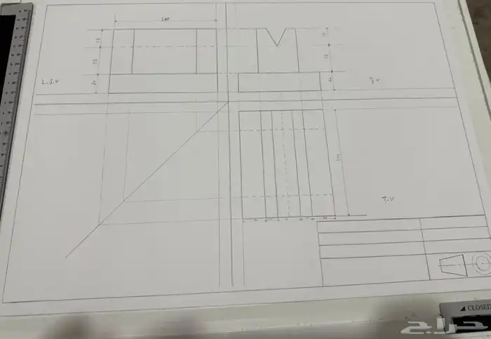 رسم هندسي دراونق لكلية الجبيل بالجبيل الصناعية 1