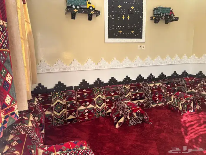 مجلس للبيع ع السوم الطول 3 والعرض 4 زاويتين مع أربع مراكي 0