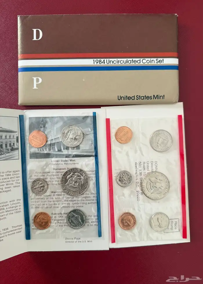 عملات معدنية أمريكية مجموعة عام 1984 P D فيلادلفيا ودنفر 6