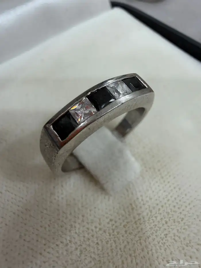 خواتم فضه نسائية راقية وناعمة عيار 925 بفصوص مربعة ملونة 5