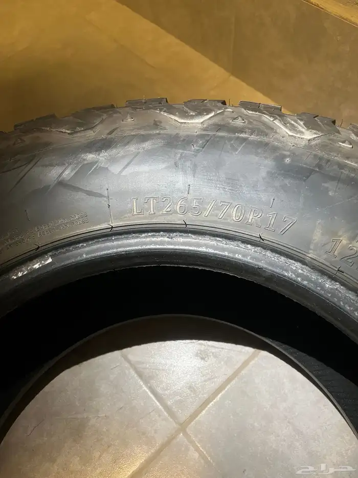 كفرات تاريخ 2023   37 اسبوع مقاس 265 70 17 5