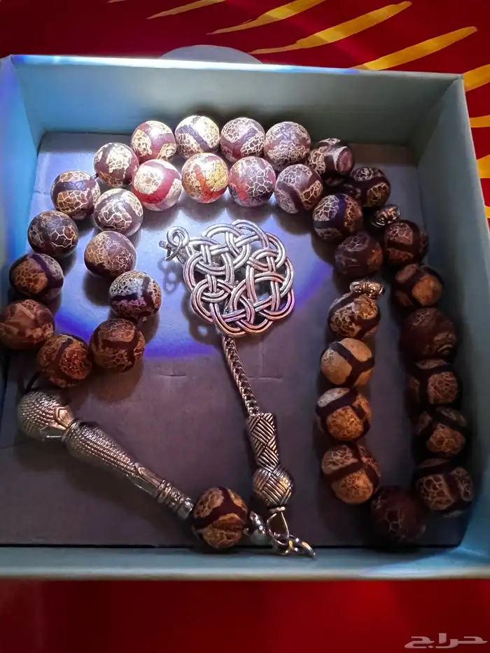 سبحة حجر التبت( جلد الحية) 1