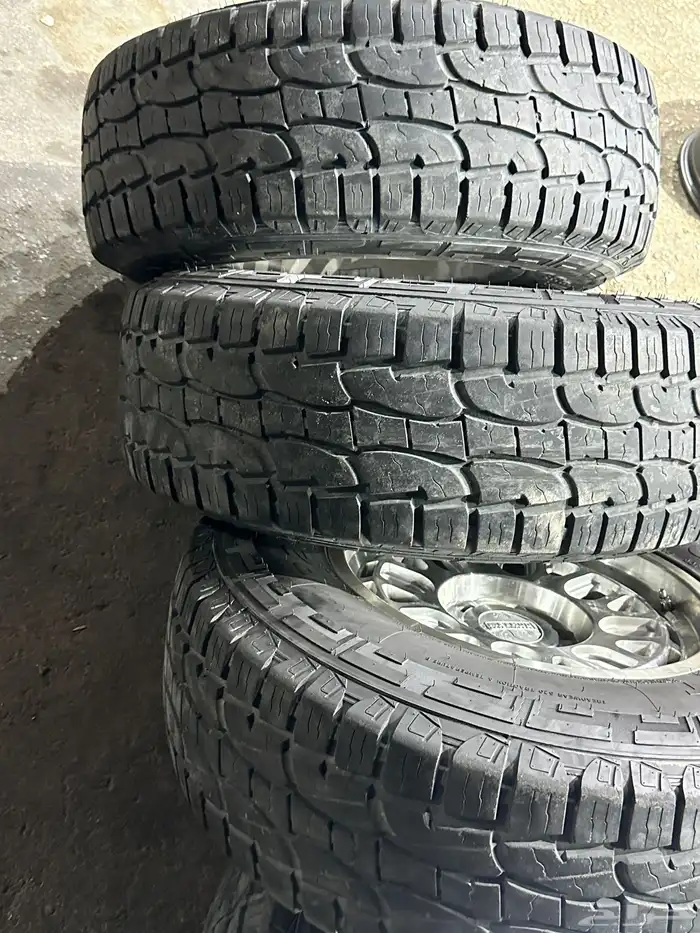 جنوط ميثود نيكل 6 مسمار مع كفرات ربع حجري تيلندي مقاس 17 2