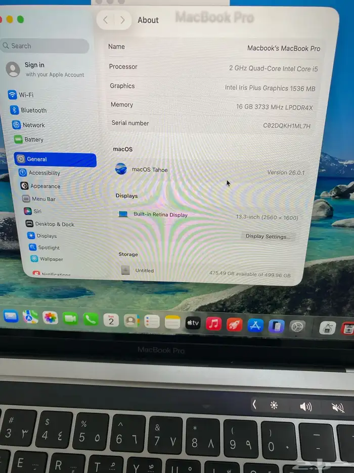 ماك بوك برو نظيف جدا 18