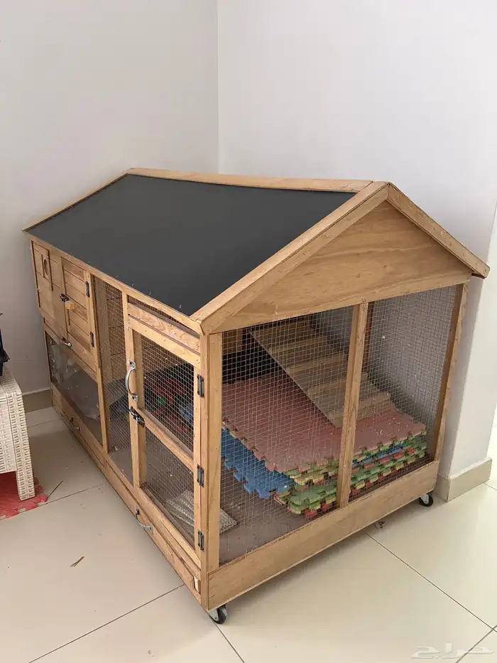 بيت كوخ قفص يصلح ل القطط و الدجاج 0