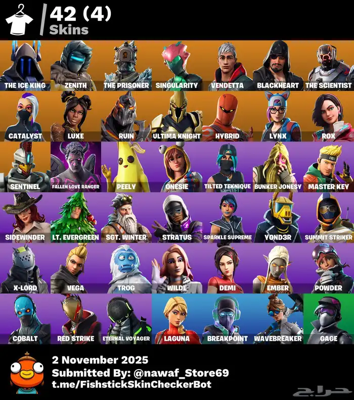 حساب فورت نايت فيه رقصات نادرة ( انباع ) 0