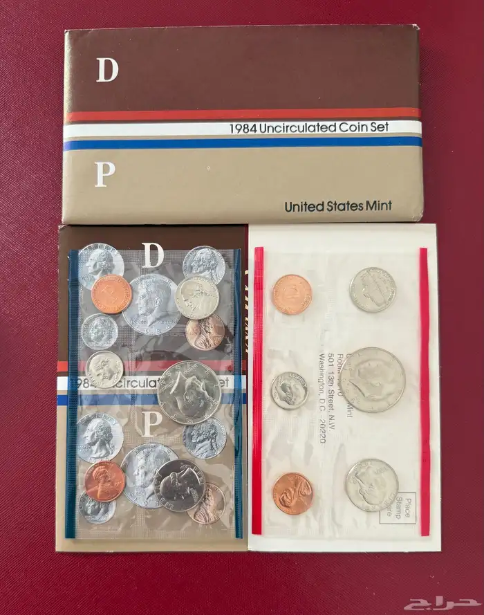 عملات معدنية أمريكية مجموعة عام 1984 P D فيلادلفيا ودنفر 4